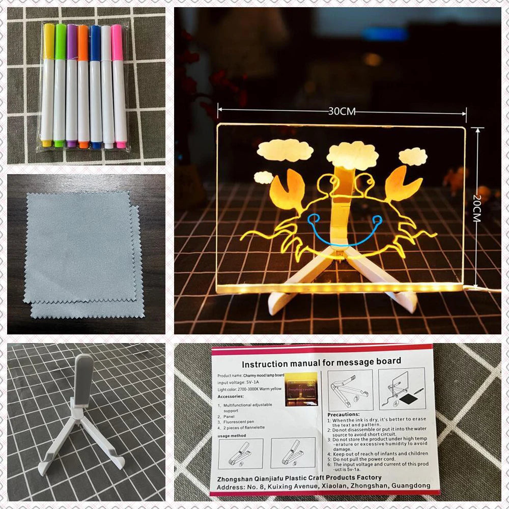 Tableau à dessin lumineux LED